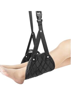 2/$15: Adjustable Black Quilted Airplane Foot Hammock